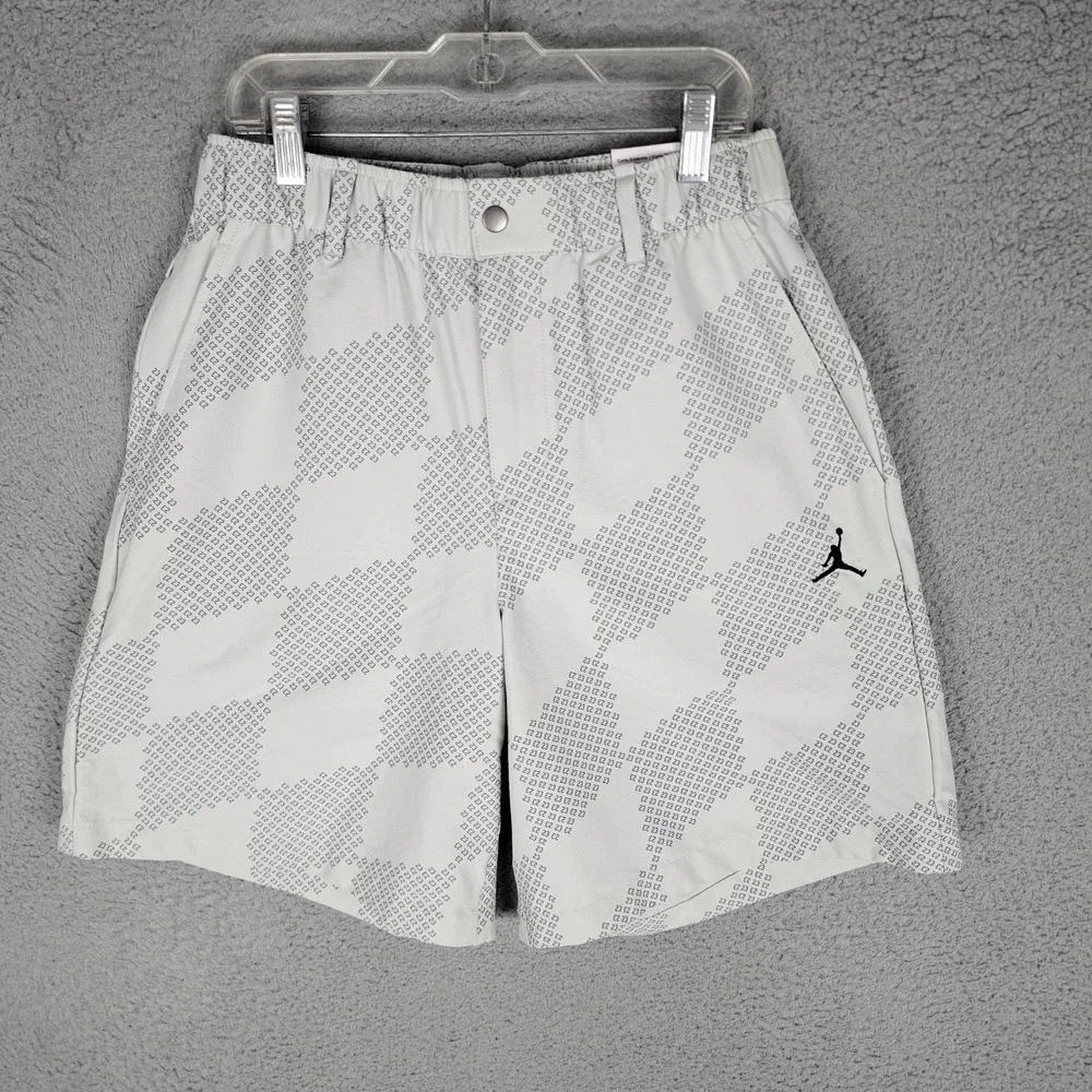 Jordan Golf Shorts Mens Small Grey Dri-FIT Sport 23 Monogram Print Standard Fit